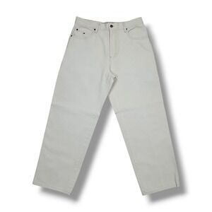 Hilfiger Jeans Vintage Y2K Carpenter Off White Denim Jeans Men's Size 34W x 31L